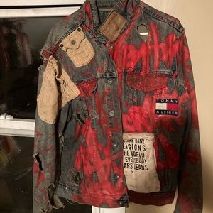 Custom tommy hilfigure / tru religion denim jacket